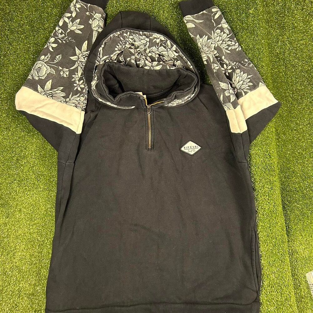 Rip-curl Men's Black and Navy Hoodie